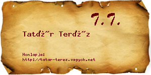 Tatár Teréz névjegykártya
