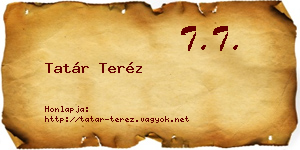Tatár Teréz névjegykártya