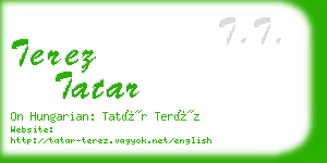 terez tatar business card